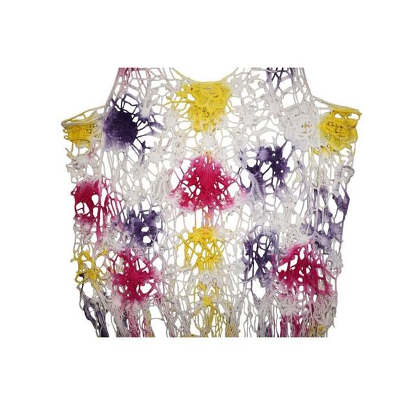 Vivid Collection of NY Tie-Dye Crochet Fringe Tank Top – Size Large - Picture 4 of 4